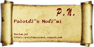 Palotás Noémi névjegykártya