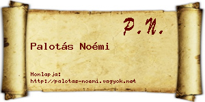 Palotás Noémi névjegykártya